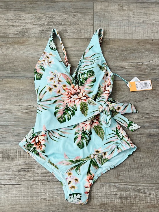 Kona Sol Other - Kona Sol Light Blue Tropical One-Piece Swimsuit